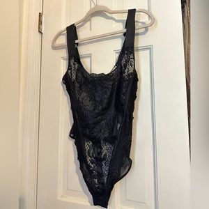 Free people intimates black lace bodysuit NWT